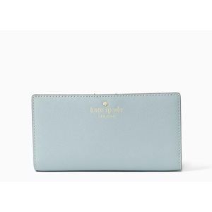 NWT KATE SPADE Stacy leather grey-blue wallet NEW!